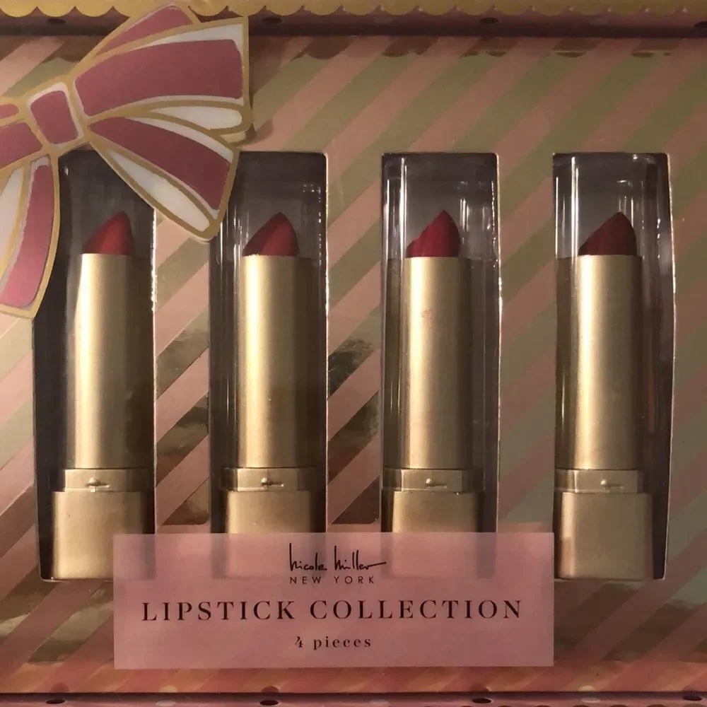 Nicole Miller Red Lipstick Collection Set of 4 Gift Set